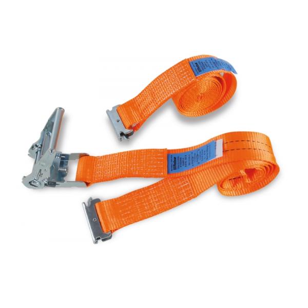 BETA Ratchet tie downs for van and truck interiors, LC 1000 kg, high-tenacity polyester (PES) belt - 1