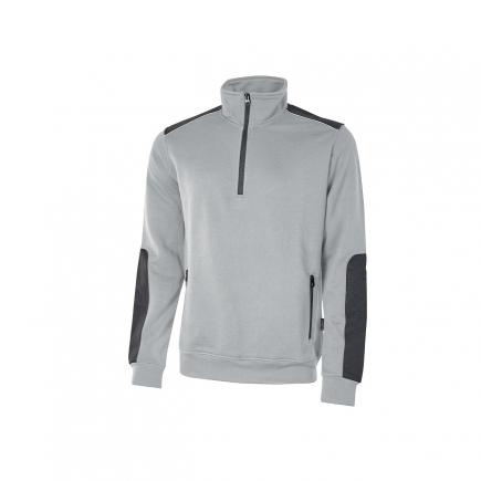 U-POWER EY142GS Cushy Grey Silver half-zip sweatshirt | Mister Worker®