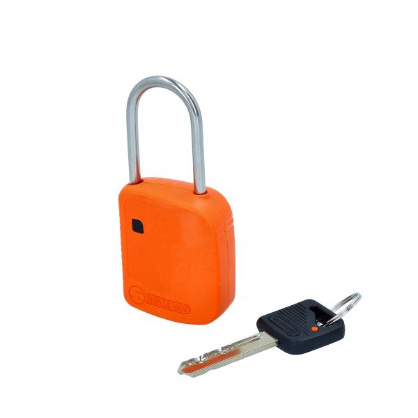 KS TOOLS Barrier padlock, orange, metal - 1