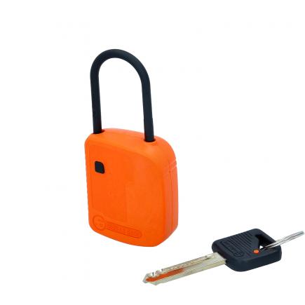 KS TOOLS Barrier padlock, orange, composite material - 1