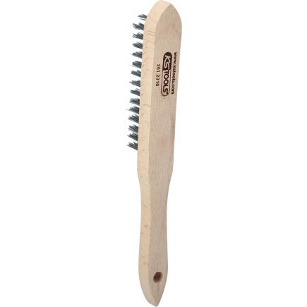 KS TOOLS 201.2310 - Stainless steel hand wire hand brush 3 rowed, 290mm