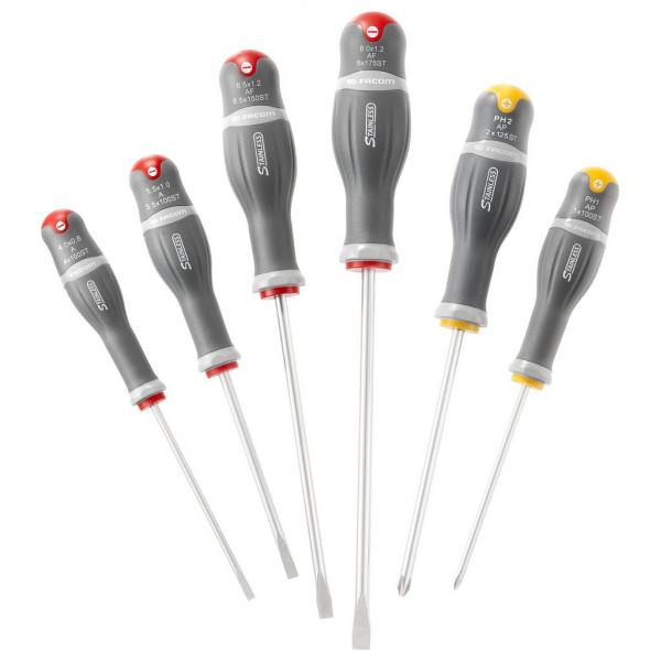 FACOM Set of 6 PROTWIST® stainless steel screwdrivers N°2 - 1