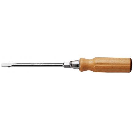 FACOM Wood handle screwdrivers for slotted head screws - hexagonal forged blade - 1