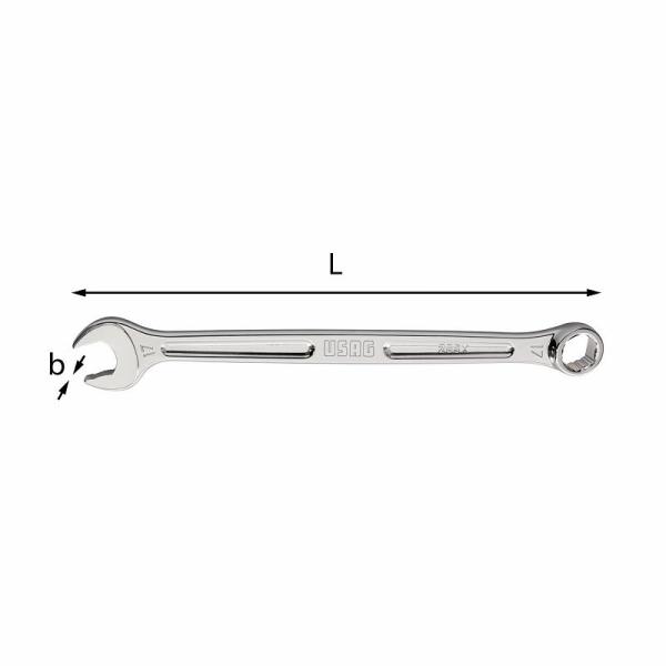 USAG U02850340 - 285 L/SE4 - Long combination wrenches (4 pcs.)