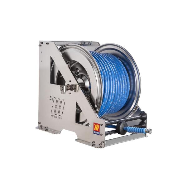 MECLUBE 073-2604-440 - Automatic hose reel in aisi 304 stainless steel  heavy-duty hdx-560 series for water 150°c ø1/2 40m