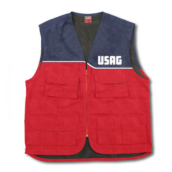 USAG 3710 A Red/blue multipocket vest | Mister Worker®