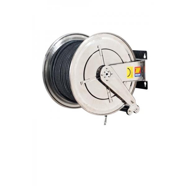 MECLUBE 070-2602-530 Stainless steel hose reel AISI 304 fixed FOR AIR WATER  20 bar Mod. FX 560 WITH HOSE 30 m ø 3/4
