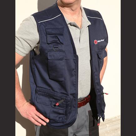 MISTER WORKER MWBR-0006-05 - Professional Blue Navy Work Vest