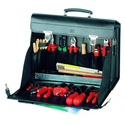 GT LINE BCP02 - BCP 02 - Genuine leather tool bag, with swing down front  pallet