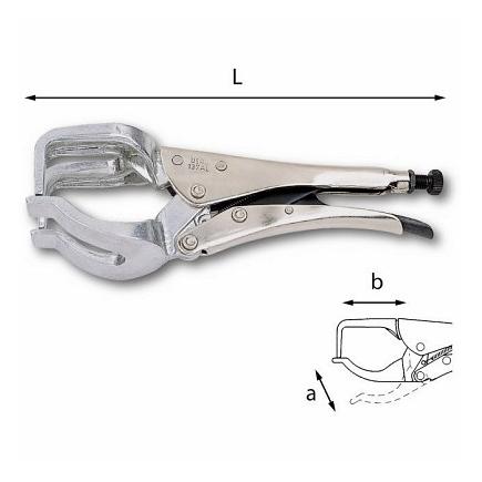 USAG Lock-grip pliers with fork-shaped jaws in Aluminium - 1
