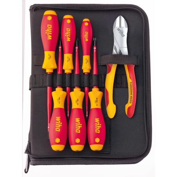Kit de herramientas Wiha Tools, Funda de 13 piezas, para electricistas,  aprobado VDE