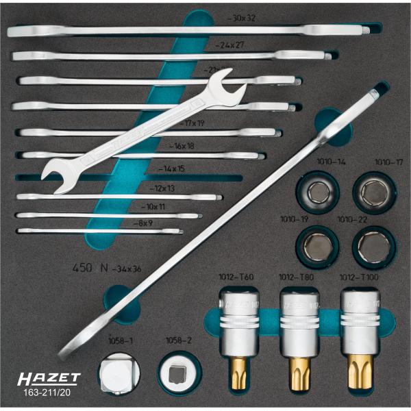 HAZET 163-211/20 Set with open ended wrench and socket 3/4