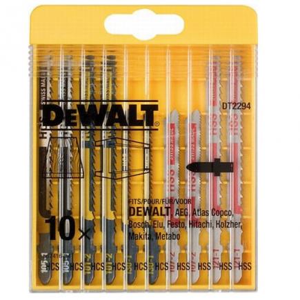 Dewalt Dt2294 Qz 10 Piece Jigsaw Blade Kit Wood And Metal