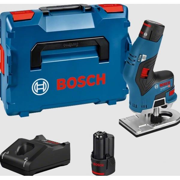 BOSCH GKF 12V-8 - Cordless router 12 V 13.000 rpm in case with 2 3Ah batteries and charger - 1