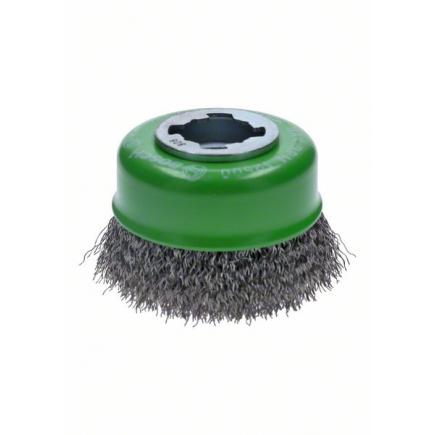 BOSCH X-LOCK Cup brush with knotted stainless steel wire ø75mm - 1