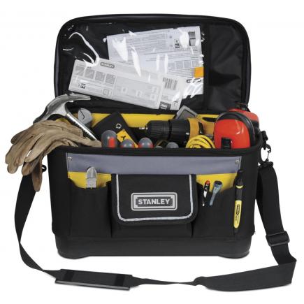 STANLEY 600 Denier Rigid Multi-Purpose Tool Bag, Pocket Storage Organiser  for Tools and Small Parts, 16 Inch, 1-96-193