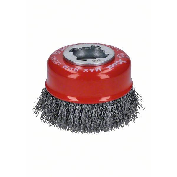 BOSCH X-LOCK Cup brush with steel knotted wire ø75mm - 1