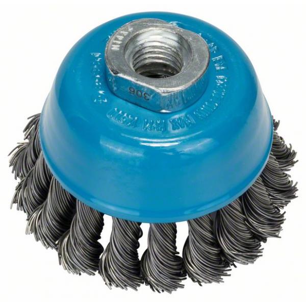 BOSCH Wire cup brush for angle grinders and straight grinders with crimped wire, brass-coated, M14 ø75mm - 1