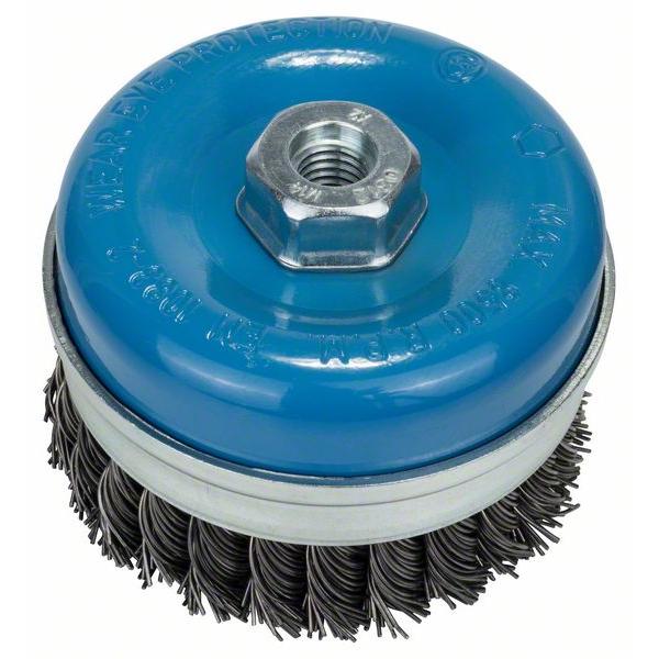 BOSCH Cup brush with metal and knotted wire ø75mm steel M10 - 1