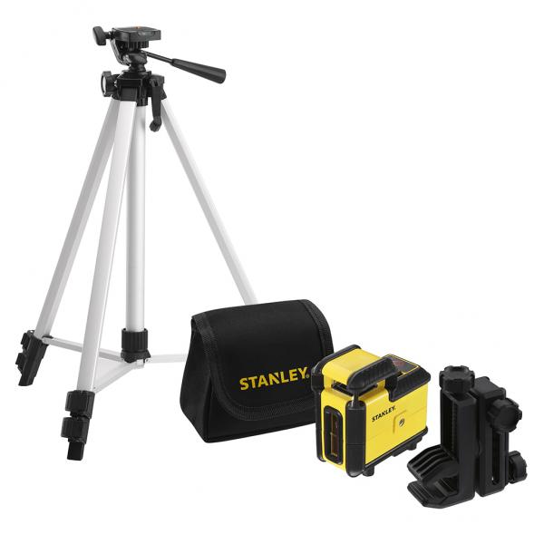 STANLEY STHT77640-1 Kit de nivel láser Cross 360° + Trípode fotográfico +  Bolsa de transporte