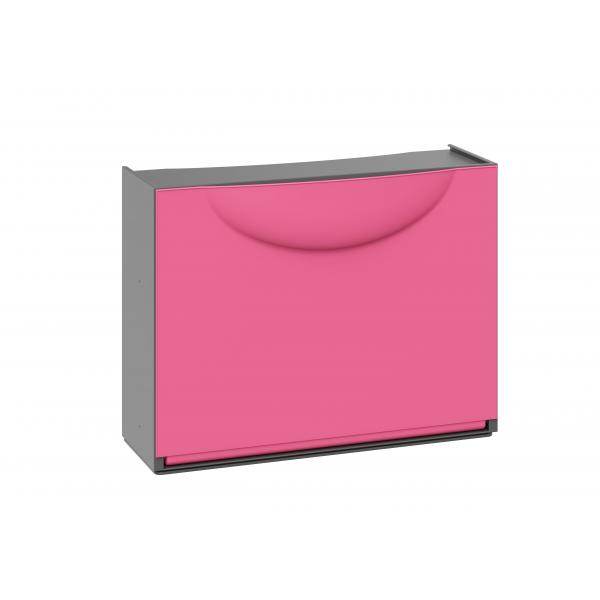 TERRY HARMONY BOX PINK HOT/GREY Zapatero de plástico - Capacidad 3 pares -  Rosa / Gris