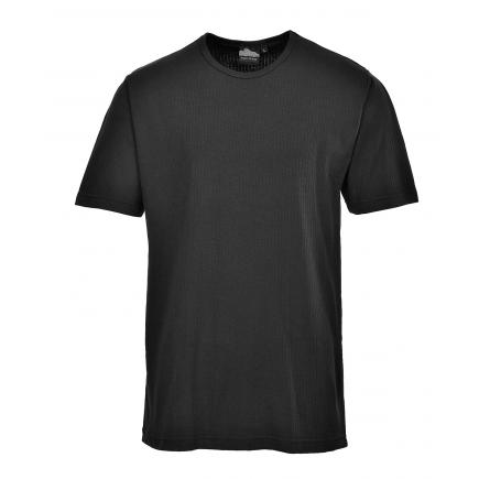 PORTWEST B120BKR Camiseta térmica de manga corta, negro