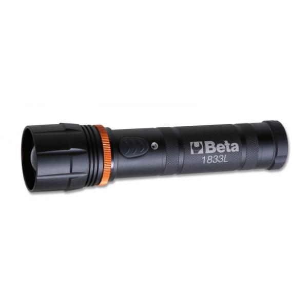 BETA 018330004 - 1833L Torche LED à haute luminosité en aluminium anodisé  renforcé jusqu'à 1100 Lumens