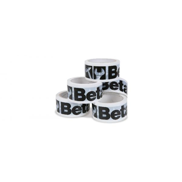 BETA Paquet de 36 rouleaux de ruban adhésif pour emballage, logo Beta, blanc - 1