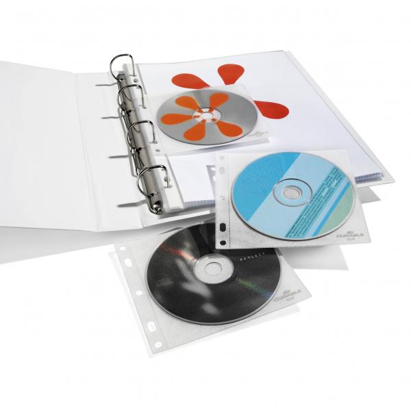 DURABLE 5239 Pochette pour CD/DVD archivable FILE COVER (lot muliple)