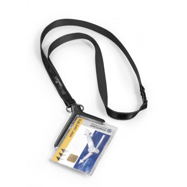 DURABLE 8207 Porte-badge DE LUXE avec cordon textile pour 1 carte (lot  muliple)