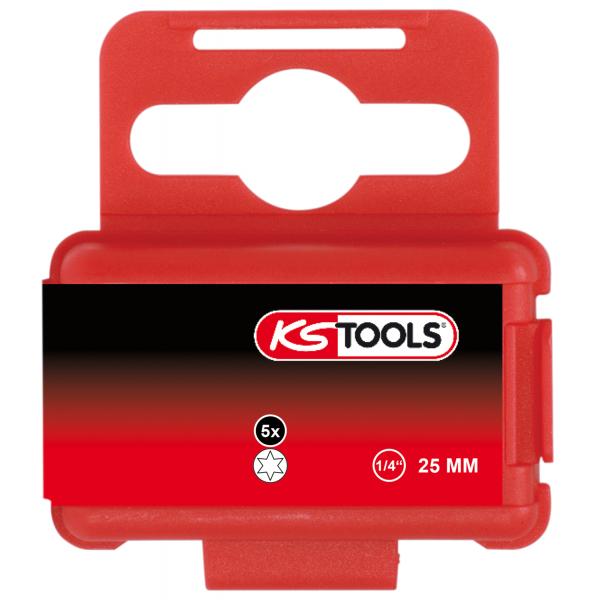 KS TOOLS 911.3397 1/4 Embout de vissage Torx avec tête arrondie, 25mm