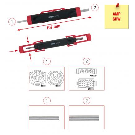 KS Tools - Extracteur de cosses pour connecteurs ronds - 1,5 mm