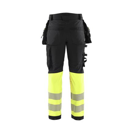 BLAKLADER Pantalon Softshell haute-visibilité Noir/Jaune