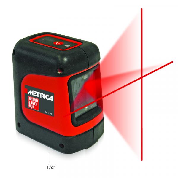 Niveau laser croisé | Rouge - Autonivelant - Portée de 10 mètres
