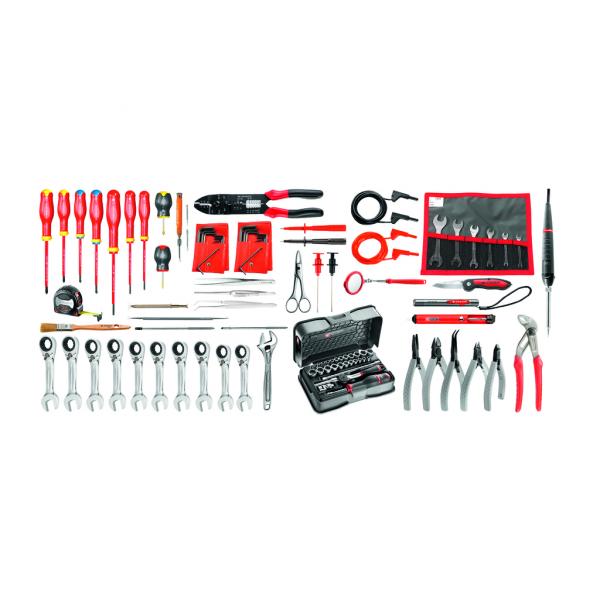 FACOM BSR20.EL34 Assortiment d'électricien de 101 outils dans une boîte à  outils textile à roulettes