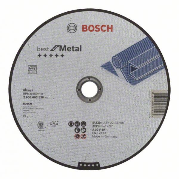 Bosch 2608603530 Disque à tronçonner à moyeu plat best for metal A 30 V BF 230 mm 2,5 mm 