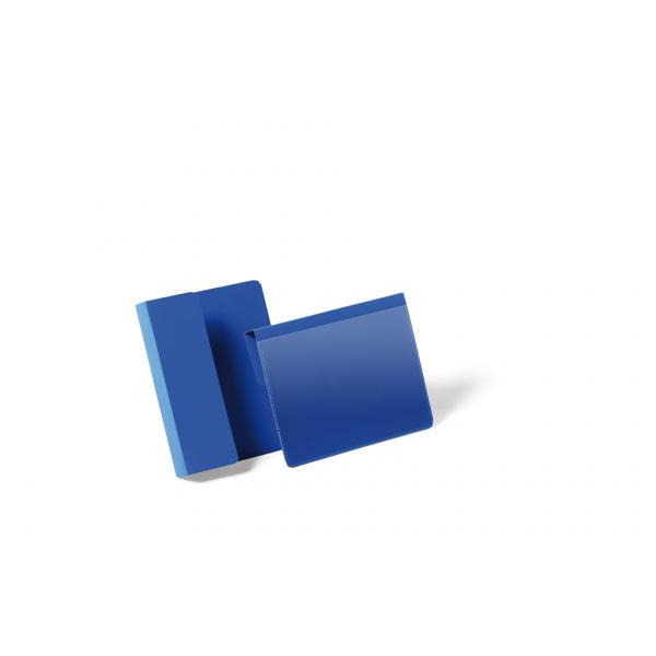 DURABLE 1721 Buste con aletta pieghevole di aggancio formato A6  orizzontale, blu (confezione multipla)