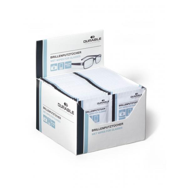 DURABLE 5853 Salviettine umidificate per occhiali (confezione