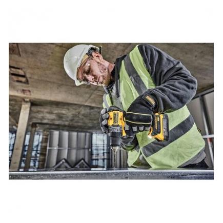 DEWALT DCD805P2T-QW Trapano avvitatore con percussione compatto 2 velocità  XR 18V BRUSHLESS con 2 batterie 5 Ah, caricabatterie e valigetta