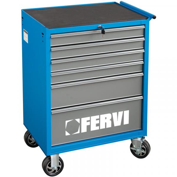 FERVI C900/B Carrello porta utensili 6 cassetti 744 x 461 x 964 mm