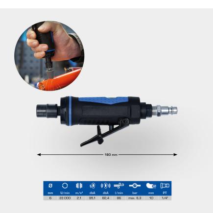 BRILLIANT TOOLS BT160705 Smerigliatrice ad aria compressa mini diritta