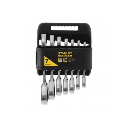 STANLEY Set 7 chiavi combinate corte cricchetto reversibile - profilo antiscivolamento Fatmax® - 1