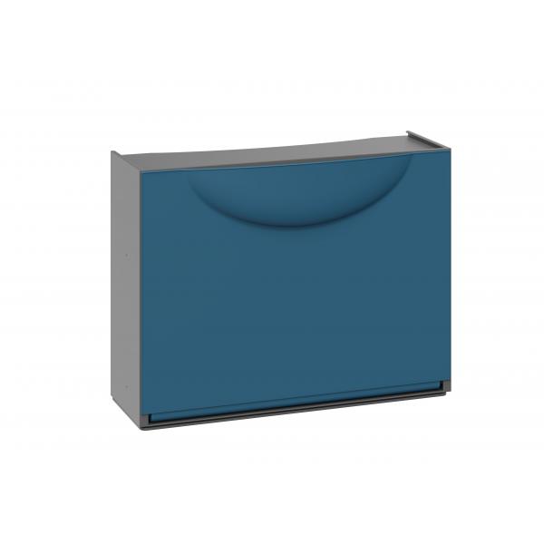 TERRY HARMONY BOX BLUE OCEAN/GREY Scarpiera in plastica - Capacità 3 paia -  Blu/Grigio