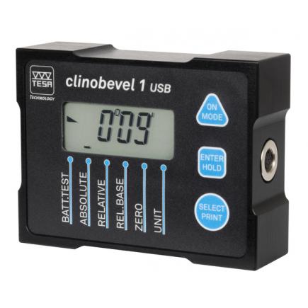 TESA TECHNOLOGY Clinometro digitale CLINOBEVEL 1 USB con 4 superfici magnetiche e software CLINOSOFT - 1